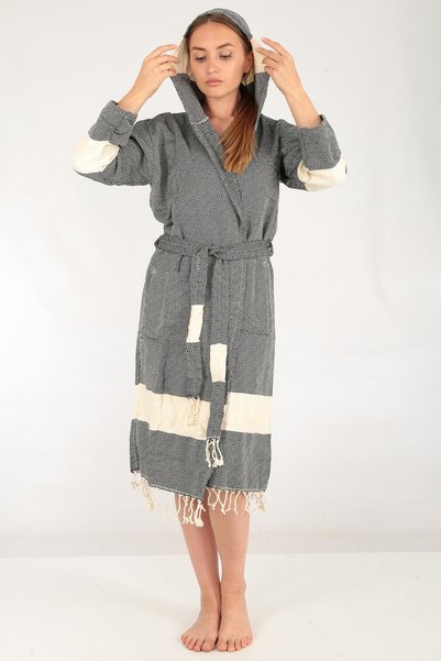 Buldan Concept Celena Loincloth Bathrobe Black