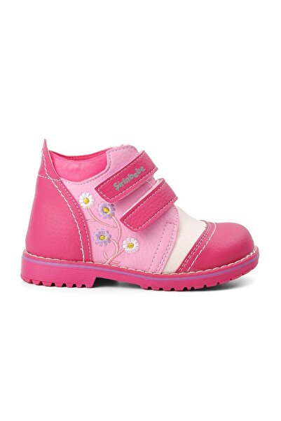 Aspor Şng 2301997-B Fuchsia-Pink Velcro Girls' Boots