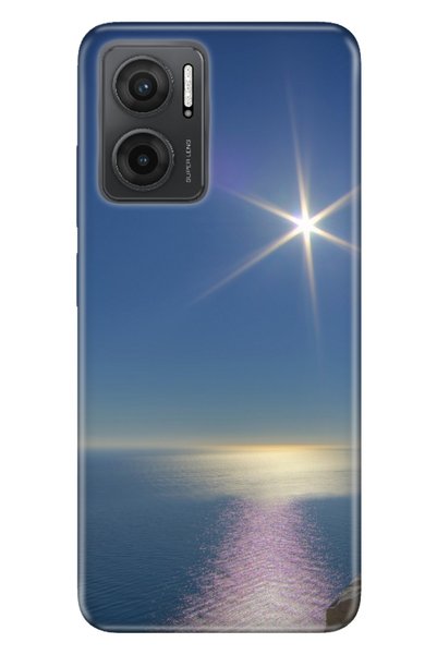 Cekuonline Xiaomi Redmi 10 5g Case 0.4mm Silicone Patterned Calm Sea