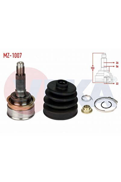 OTOCO Mazda 323 Iv (bg) 1.5i 26x22x56 Uzunluk 152mm 1989-1994 Aks Kafası Sol-...