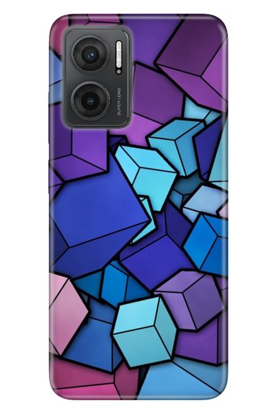 Cekuonline حافظة هاتف Xiaomi Redmi Note 11e مكعبات 4D من السيليكون مقاس 0.4 ملم