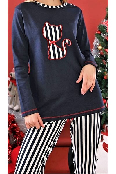 Marilyn Pijama Σετ χειμερινών πιτζάμες Navy Blue
