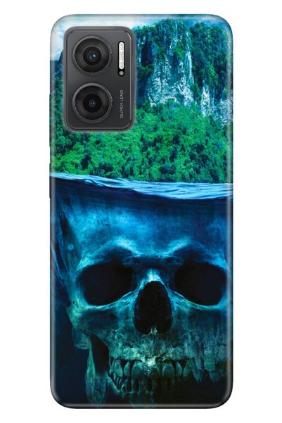 Cekuonline Xiaomi Redmi 10 5g Case 0.4mm Silicone Patterned Mysterious Forest