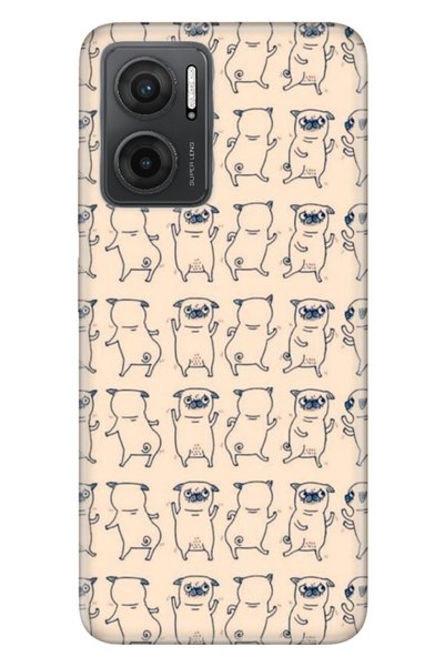 Cekuonline Xiaomi Redmi 10 5g Case 0.4mm Silicone Patterned Pug