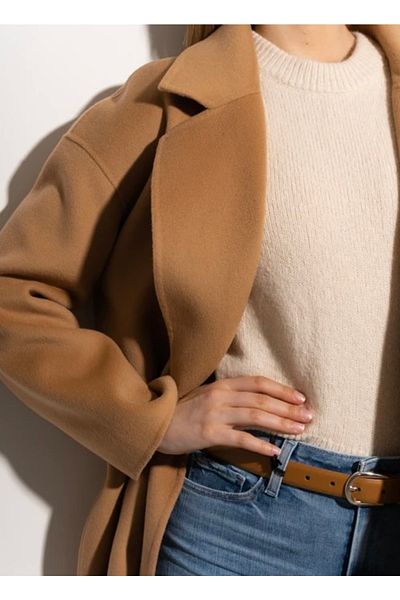 janbely Cashmere Camel Coat