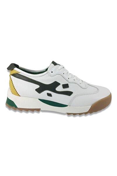 MARCOMEN Beyaz - 15318 Esnek Taban Erkek Deri Sneakers Ayakkabı