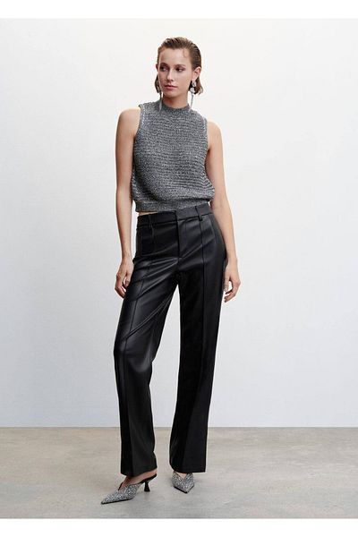 MANGO Woman Pletená halenka Lurex