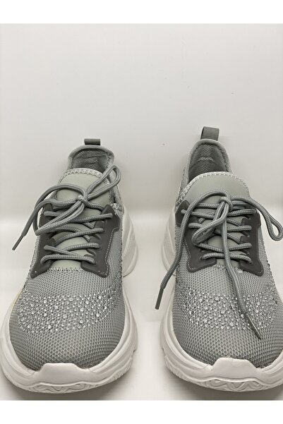 Jabi Kadın Gri Bağcıklı Rahat Spor Ayakkabı