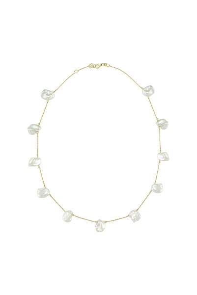 BELFDESIGN Leaf Pearl Choker