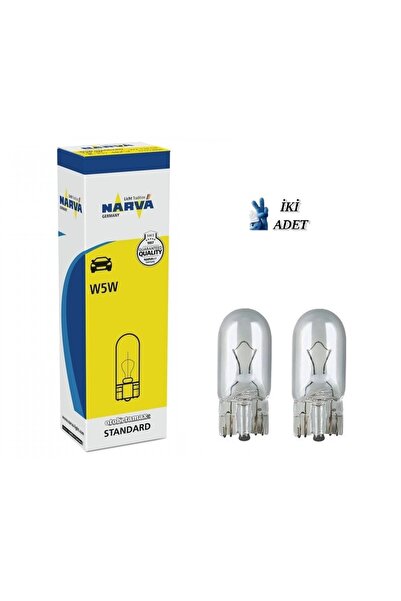 Narva Iki Adet 12v. 5w (17177) W5w Standart Dipsiz Ampul