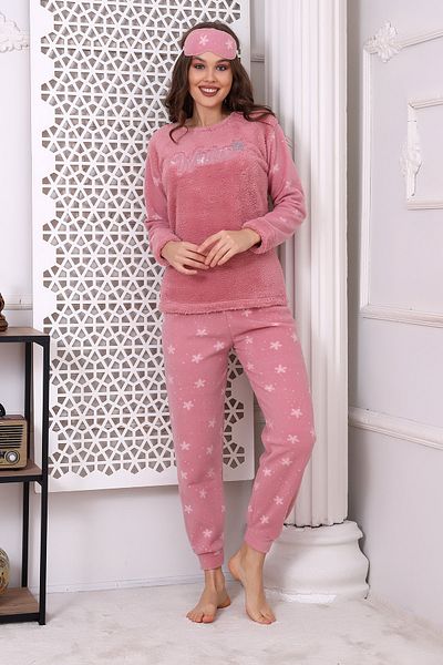 Wordex Set de pijamale pentru femei Fwn 3024 Plush Welsoft Fleece Winter Soft