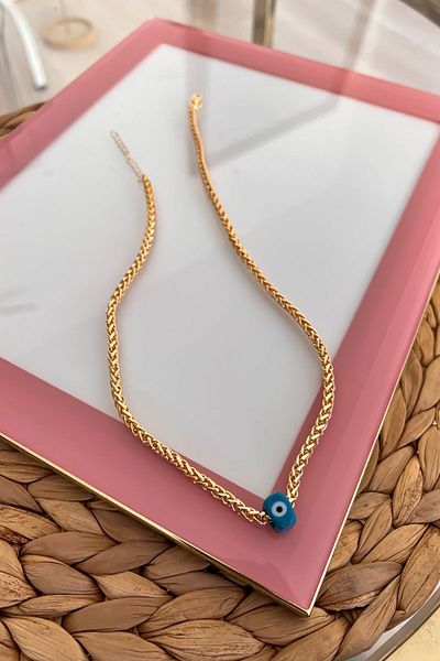 Trendy Butik سلسلة رقيقة متماسكة الحنين نموذج قلادة