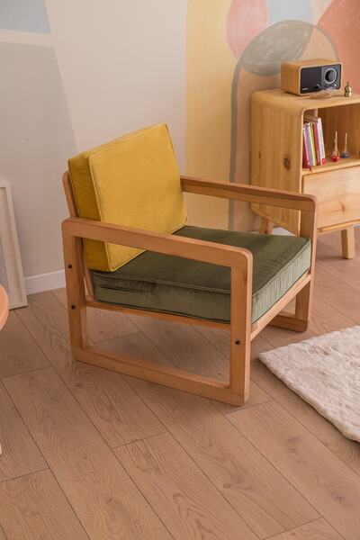 Quppa Home 'dan Masif Kayın Ağacı El Işçiliği Iskandinav Koltuk - Qp-dz-678