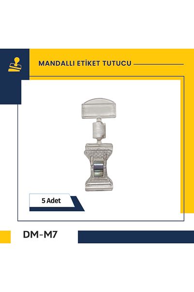 DamgaMarket Plastic, Mini Latch Label Holder, Transparent 7 Cm