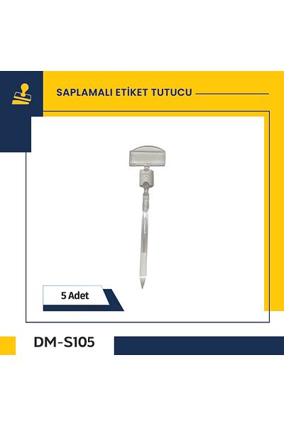 DamgaMarket Plastic, Stud Label Holder, Transparent 10.5 Cm