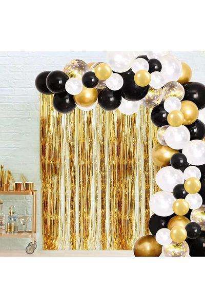 DÜVENCİ TİCARET Balloon Garland Set Metallic Gold White Gold