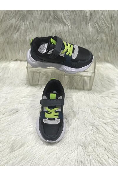 Aysun Ayakkabı Black Skin Leather Green Laced Strapped Full Orthopedic Childr...