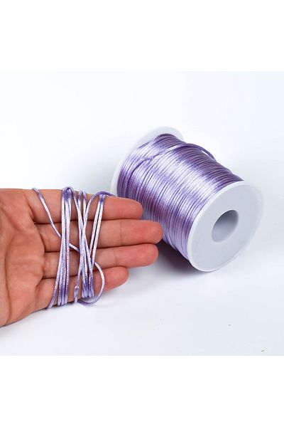 yfhobi 10 Meters - 1 Mm Flush Rope, Bracelet Rope, Rat Tail Rope, Magenta Color, Jewelry Rope
