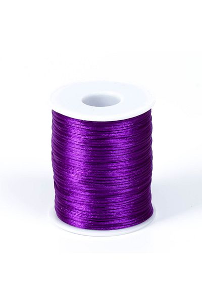 yfhobi 10 Meters - 1 Mm Flush Rope, Bracelet Rope, Rat Tail Rope, Purple Color, Jewelry Rope