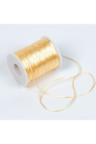 yfhobi 10 Meters - 1 Mm Flush Rope, Bracelet Rope, Rat Tail Rope, Cream Colored, Jewelry Rope
