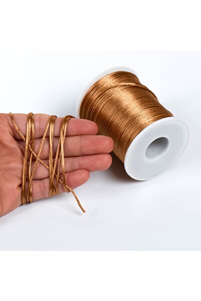 yfhobi 10 Metre - 1 Mm Floş Ip, Bileklik Ipi, Sıçan Kuyruğu Ip, Altın Renkli,...