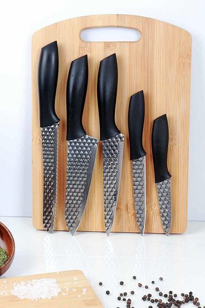 HOMENIVA Lux 6 Piece Knife Set, Wedge Knife Set