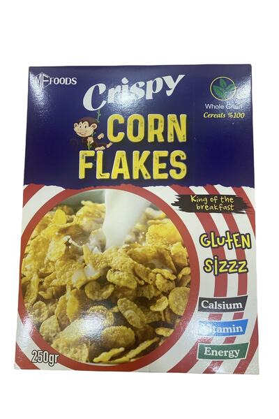 MF food Glutensiz Crispy Corn Flakes 250 gr