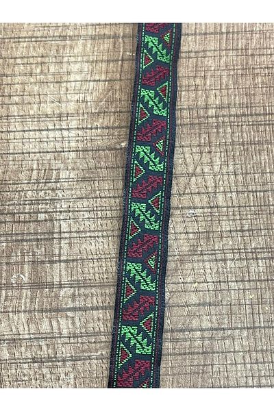 Gönülden Tasarım 1 Cm Width Ethnic Bohemian Patterned Embroidered Decorative Accessory Ribbon (1 METER)