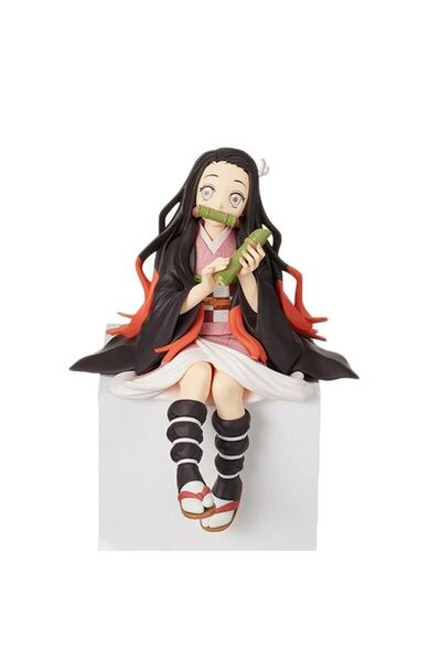 RMC Design Nezuko Figure Anime Demon Statue Toy Sitting Pose Eating Rice Ball...
