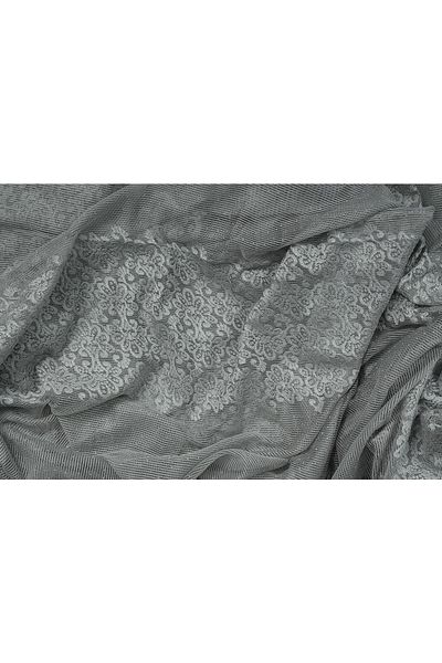 AKÇA TEKSTİL Roza Model Gray Color Single Wing Pleated Background Curtain 75*260 Cm
