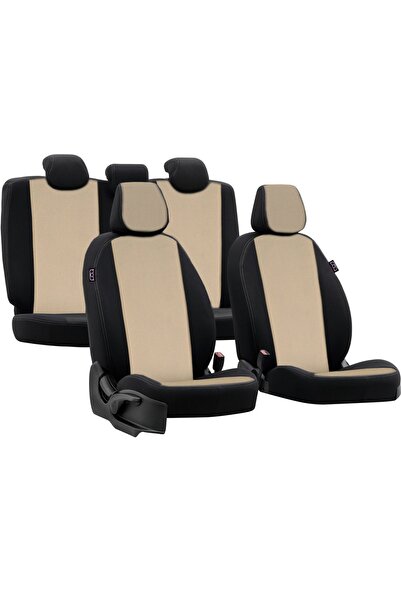 Bod Nissan Qashqai Car Seat Cover after 2014 -Cream-Black Car Specific