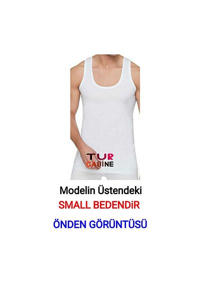 Tutku Ανδρικό βαμβακερό λευκό χρώμα Oversize Μεγάλο μέγεθος Χοντρό λουράκι 8xl 9xl 10 Xl Αθλητής 1 Τεμάχιο