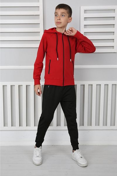 Nural -8-10-12-14-16 Years Zippered Diving Fabric Tracksuit Set