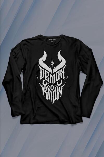 Kendim Seçtim Demon You Know Devil Gothic Grunge Rock Majica dugih rukava Šta...