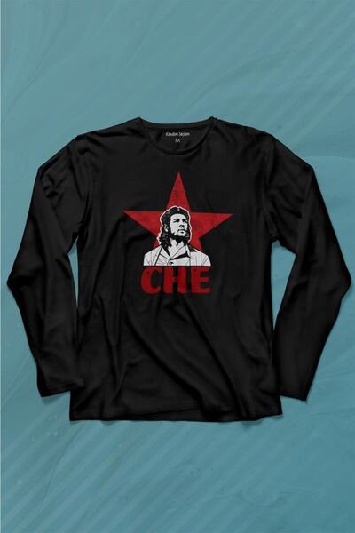 Kendim Seçtim Tricou Ernosto Che Guevara Red Star Red Star Tricou cu mânecă lungă Tricou imprimat