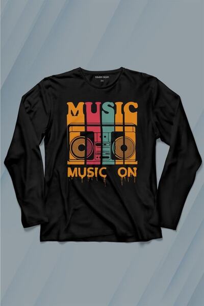 Kendim Seçtim Muzika Musicon Kasetofon Majica dugih rukava Štampano T-shirt
