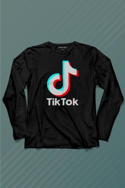 Kendim Seçtim Tik Tok logo Tiktok muzički video majica dugih rukava Štampano ...