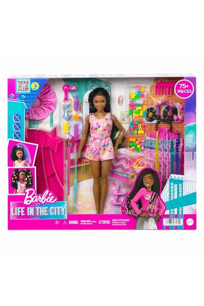 Barbie Hhm39 Brooklyn Eğlenceli Saçlar Oyun Seti