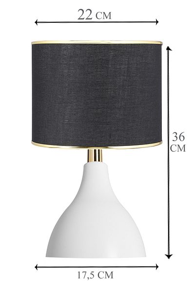 EvLight Arel Lampshade White Leg Black Hat Lampshade