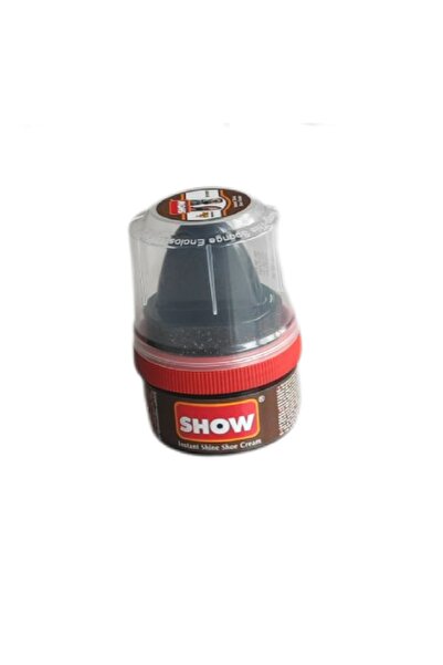 SHOW Koyu Kahverengi Deri Ayakkabı Ve Bot Boyası Krem Boya + Cila Hepsi Bir Arada 50 Ml
