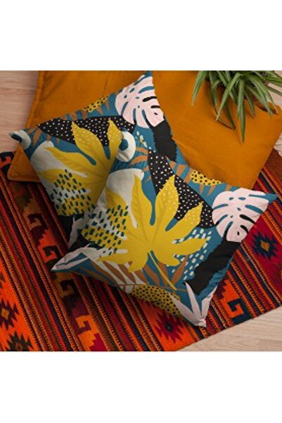 ALAMODECOR Set decorativ de 2 huse pentru perne | Set de cu imprimeu huse pentru perne