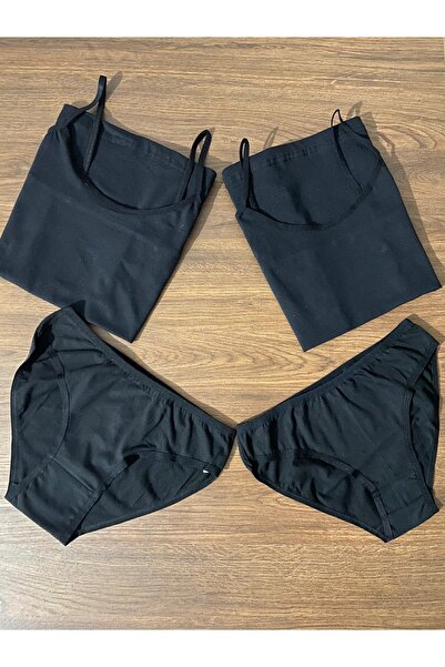 ParisTrend طقم من 2 سراويل داخلية نسائية من القطن بحزام على شكل حبل