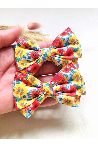 seyranat Σετ 2 τεμαχίων πολύχρωμα φιόγκοι με σχέδια λουλουδιών καλής ποιότητα...