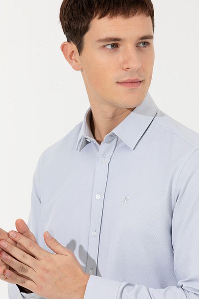 Pierre Cardin Γκρι ανδρικό πουκάμισο