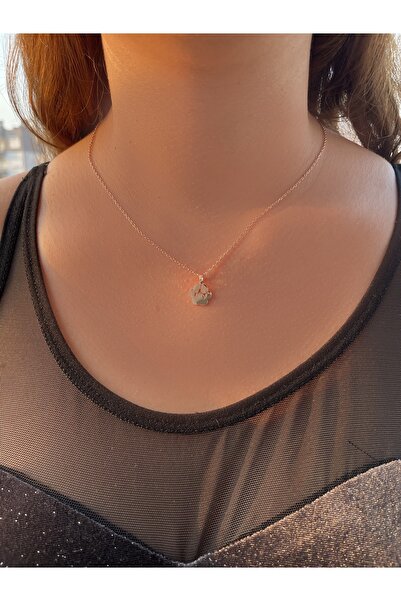 Jewelrydiary Roz Gümüş Pati Kolye - Gümüş Pati Kolye - Kedili Kolye - Kedi Ko...