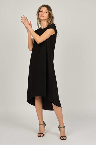 ELLA CAMELIA Rochie asimetrică de damă 5011000 neagră