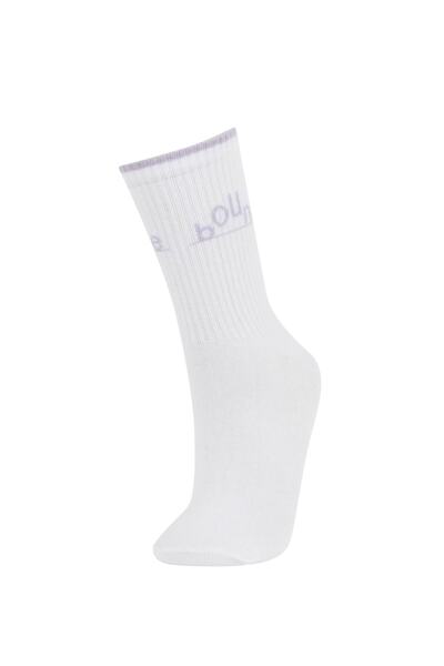 DeFacto Kadın 3'lü Pamuklu Uzun Çorap