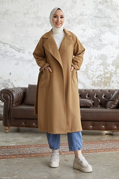 InStyle Mabel Belted Cashmere Coat - Camel