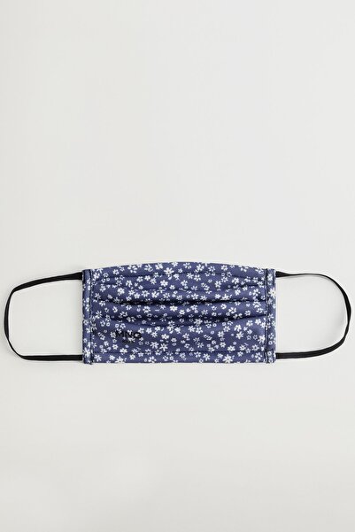MANGO Kids Kadın / Kız Çocuk Çiçekli Lacivert Maske