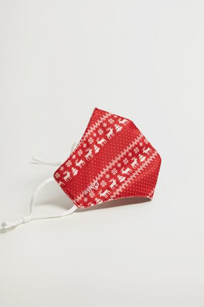 MANGO Man Erkek Kırmızı Yüz Maskesi